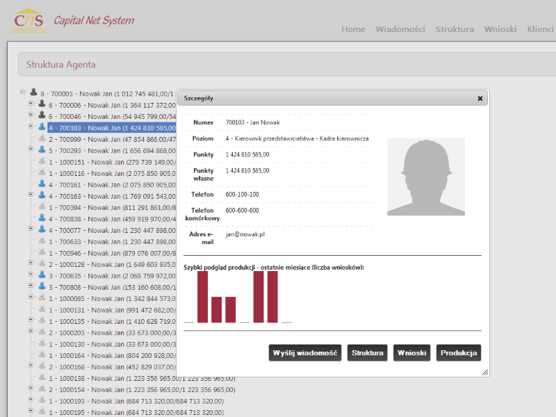 Interfejs systemu CNS